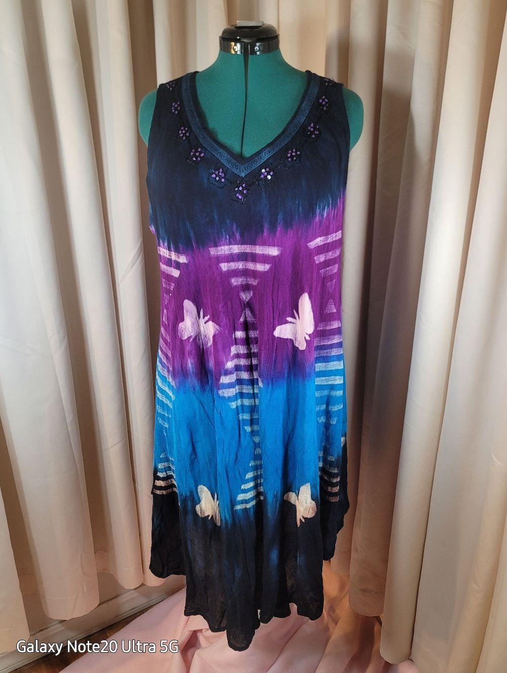 0901. NWTs ~ Greater Good ~ Tie Dye ~ Dress ~ One Size ~ Butterflies